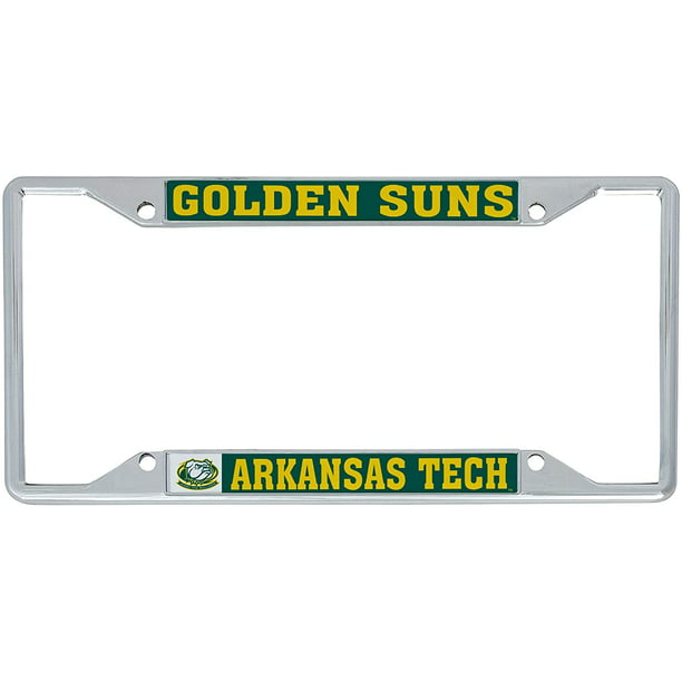 Desert Cactus Arkansas Tech University Wonder Boys Golden Suns NCAA Metal License Plate Frame for Front or Back of Car Officially Licensed Mascot 